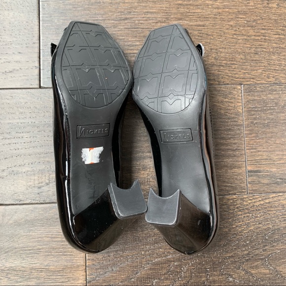 Nickels Size 6.5 Black Shiny 3 Inch High Heels - Picture 10 of 11